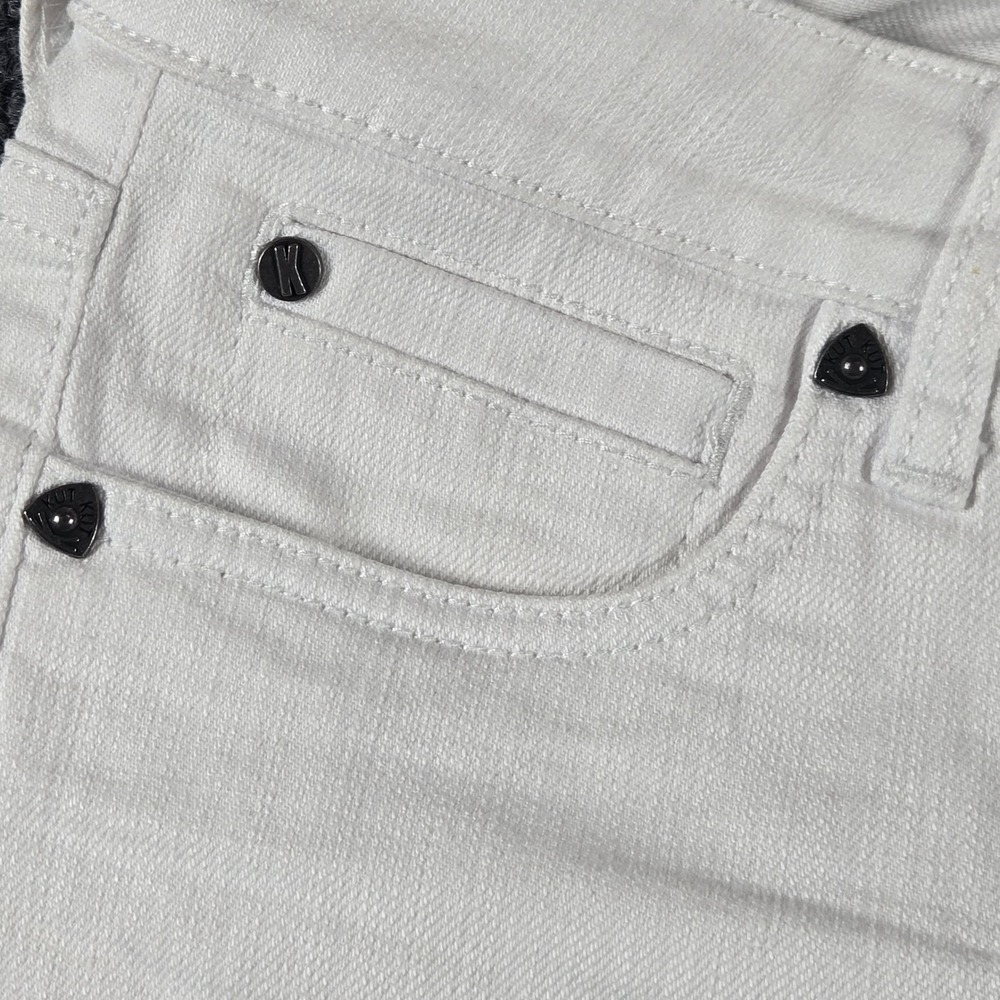 Kut from the Kloth Bermuda Shorts Womens 8 White Denim Mid Rise - Picture 7 of 14